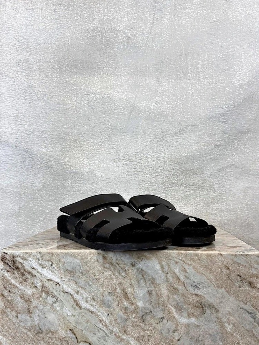 Hermès Chypre Sandal Black Sandals